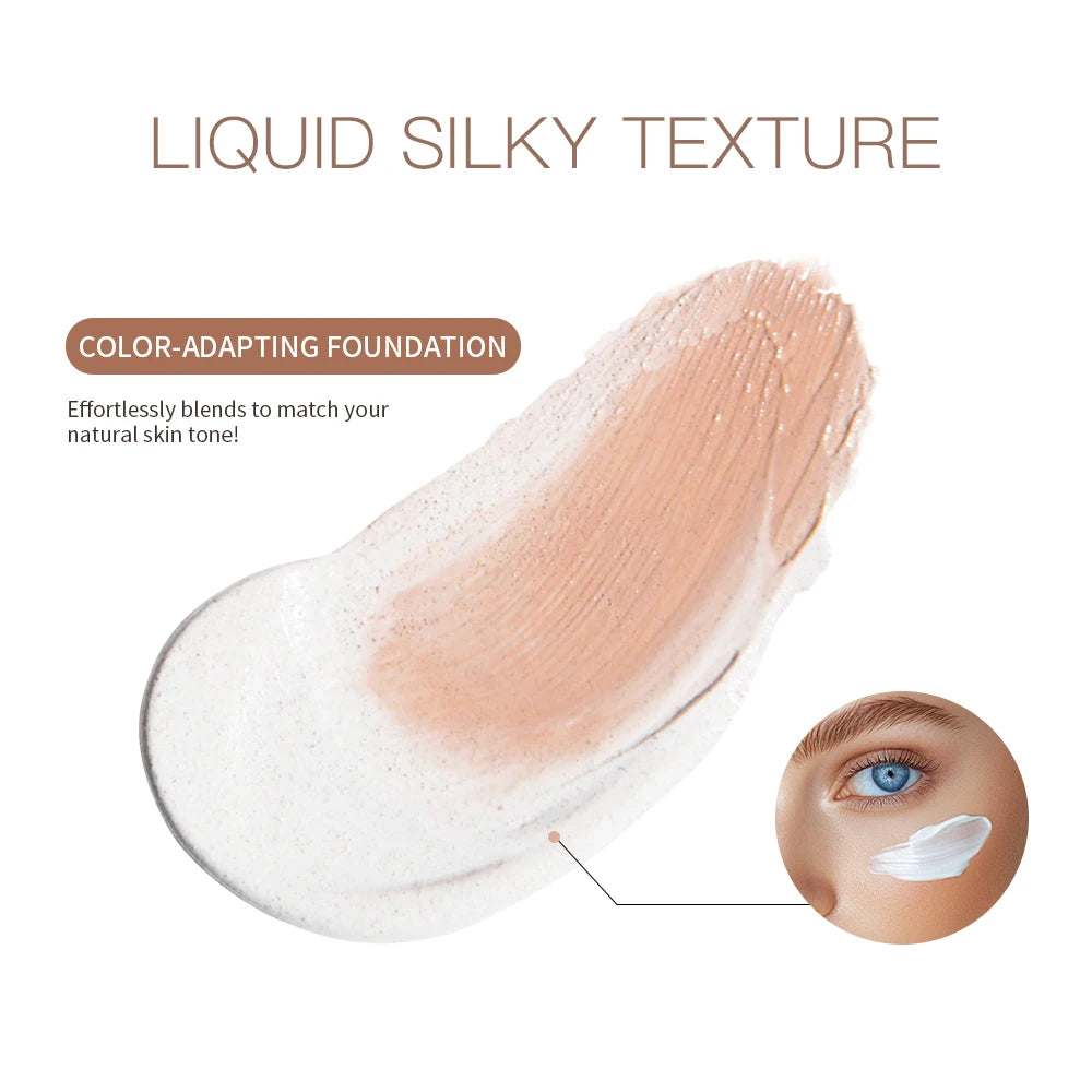 Color Changing Foundation and Face Makeup Base for Daily Natural Coverage