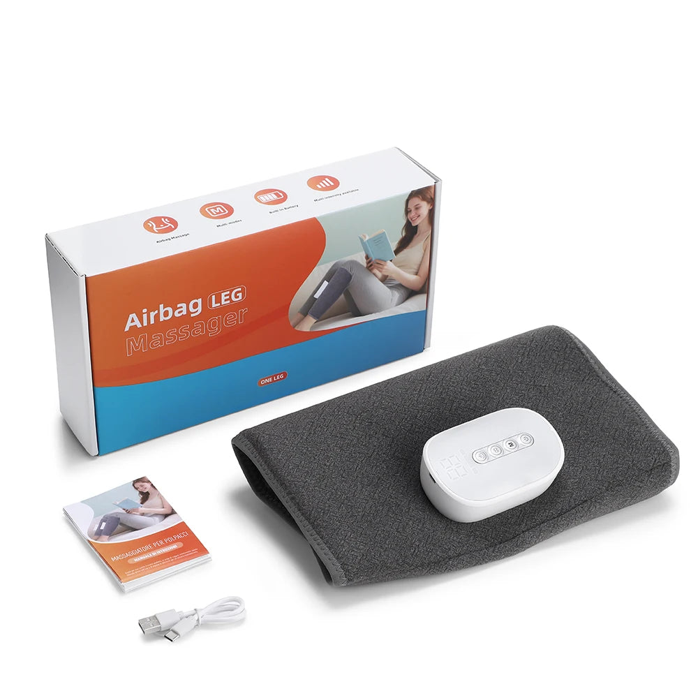 Heat Air Compression Calf Massager and Leg Recovery Wrap for Tired Muscles