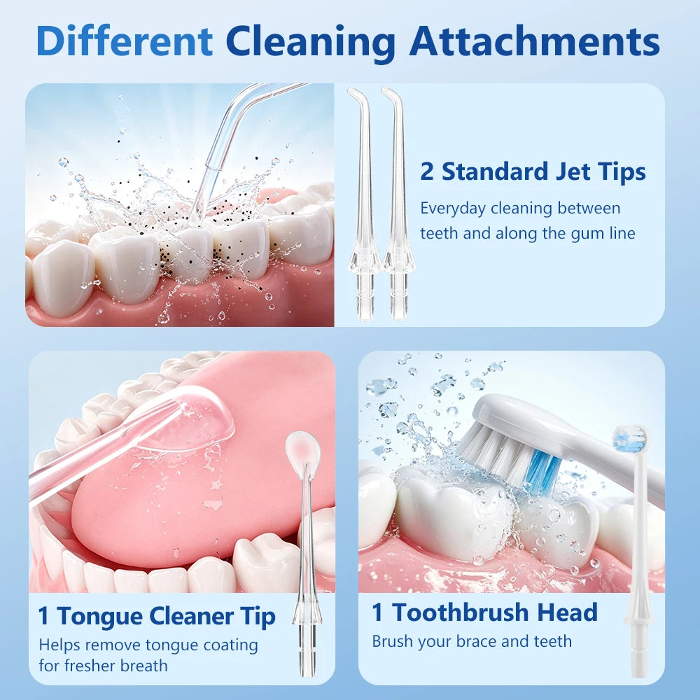 Water Dental Flosser and Oral Irrigator for Braces and Deep Teeth Cleaning Routine