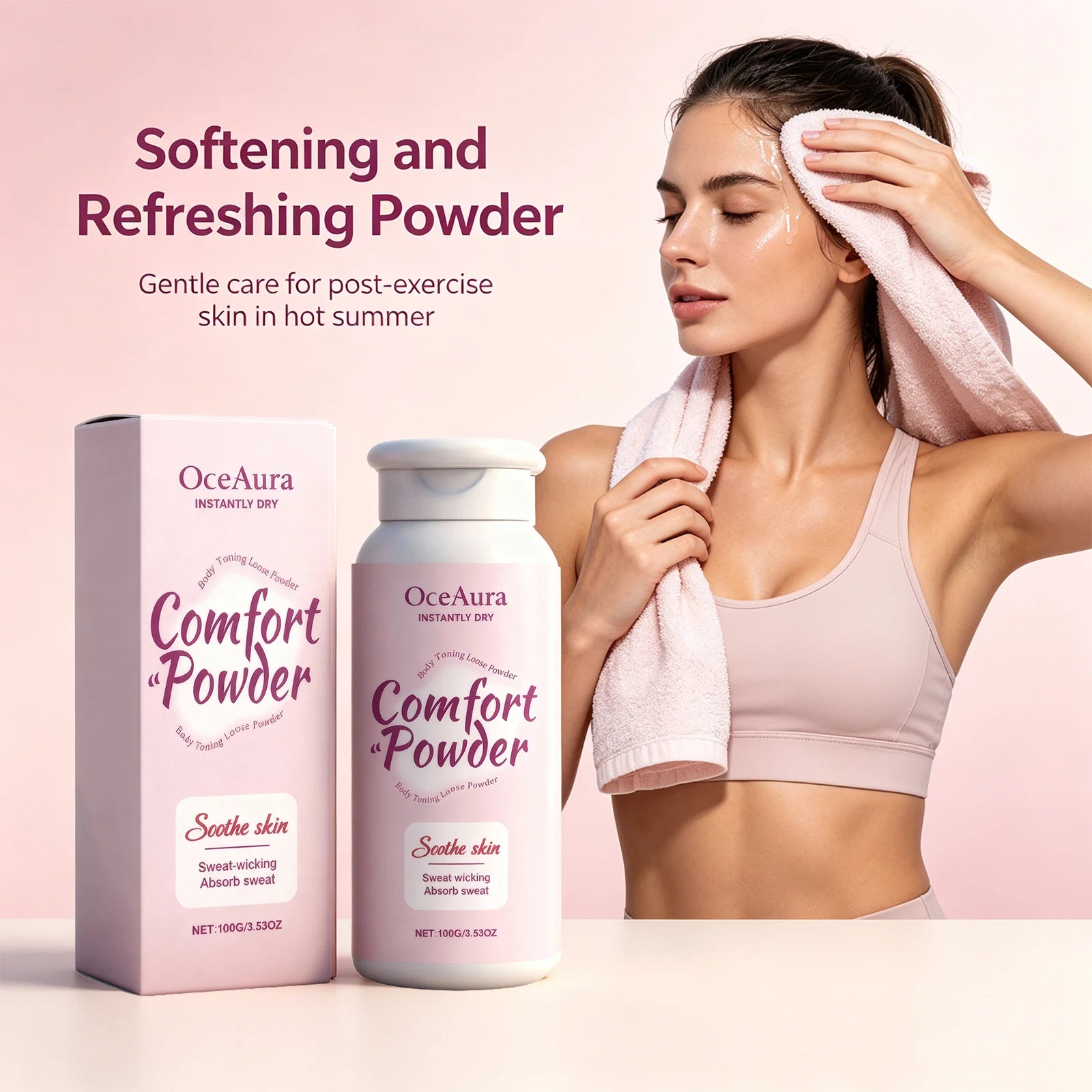 Comfort Powder and Sweat Absorbing Dust for Hot Summer Skin Protection - 1