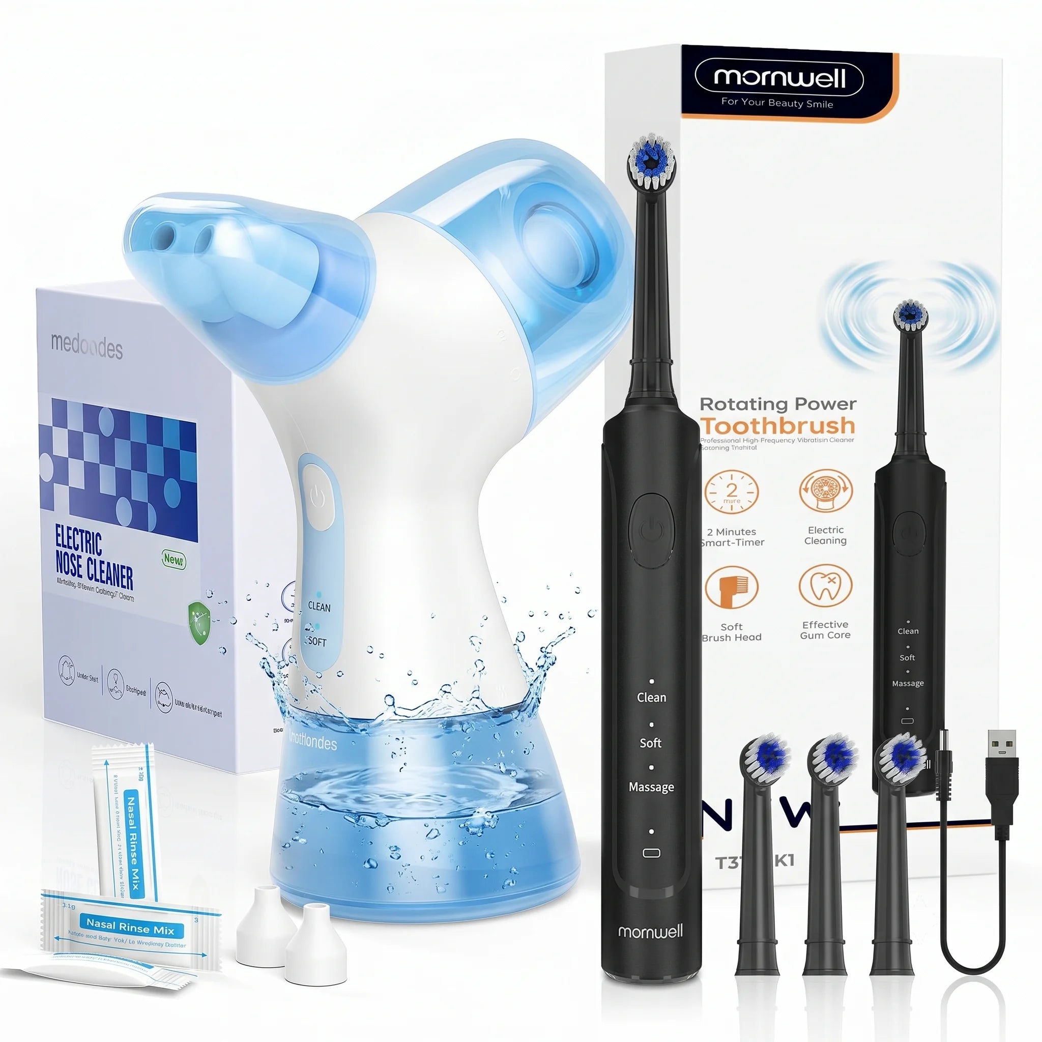 Nasal Irrigator and Sinus Rinse Machine for Daily Congestion Relief and Clear Breathing - 1