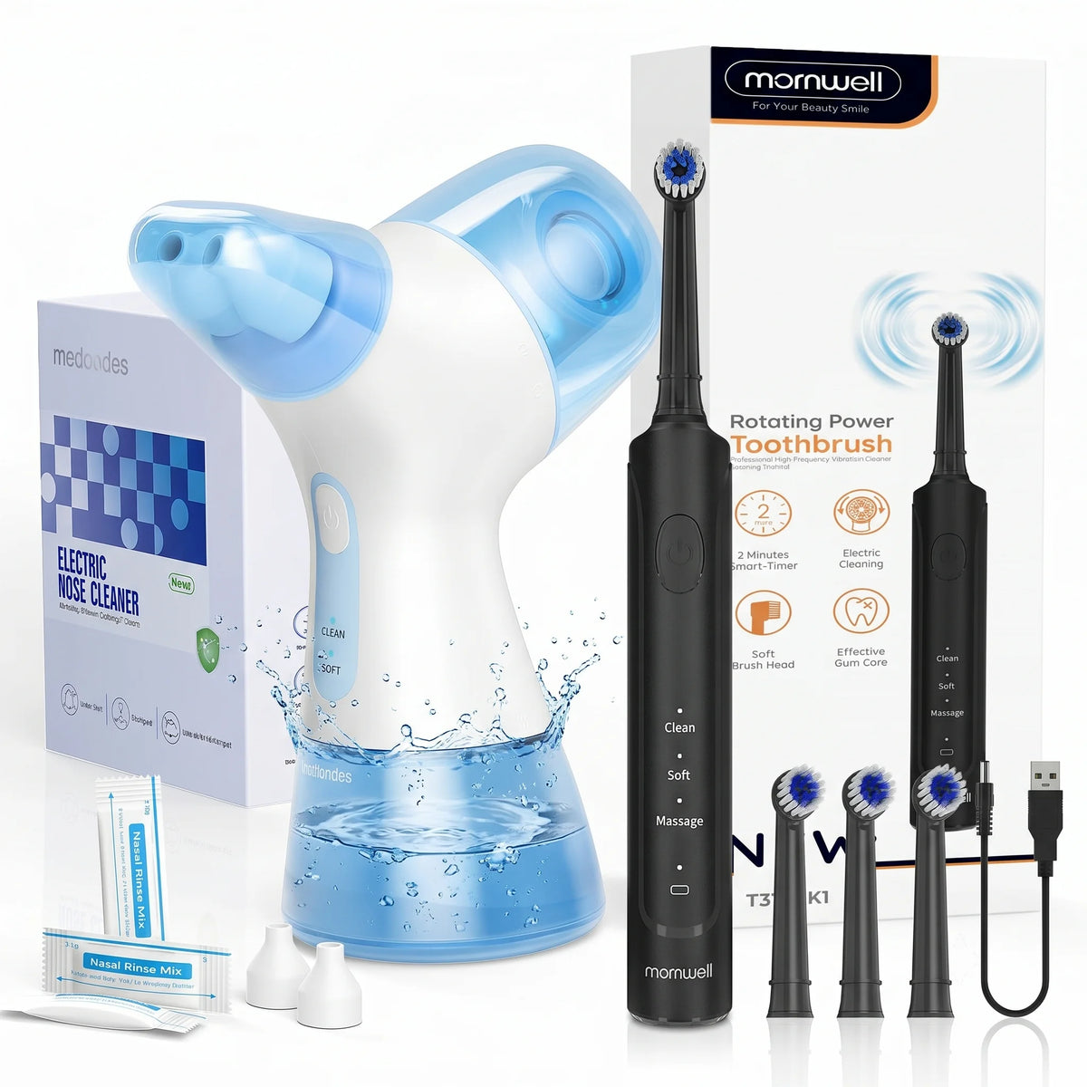 Nasal Irrigator and Sinus Rinse Machine for Daily Congestion Relief and Clear Breathing