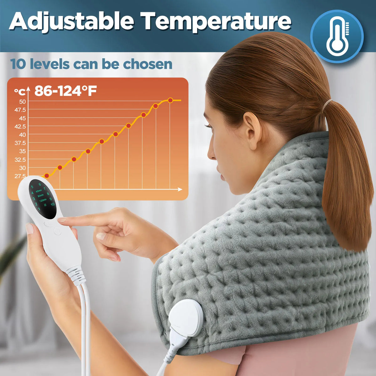 Electric Heating Pad and Warming Blanket for Muscle Pain Relief and Cold Evenings