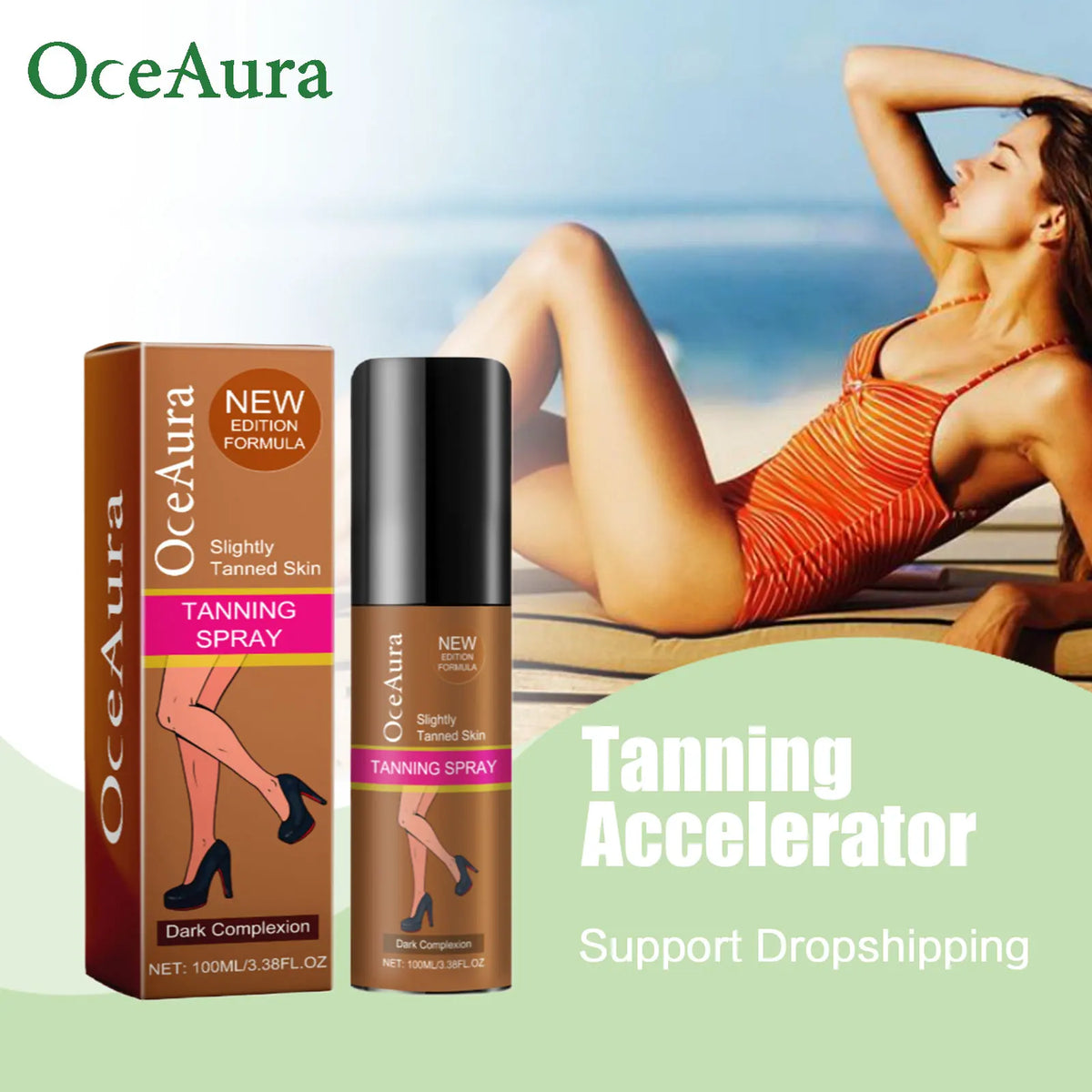 Sunless Tanning Spray and Self Tanning Lotion for achieving a natural glow