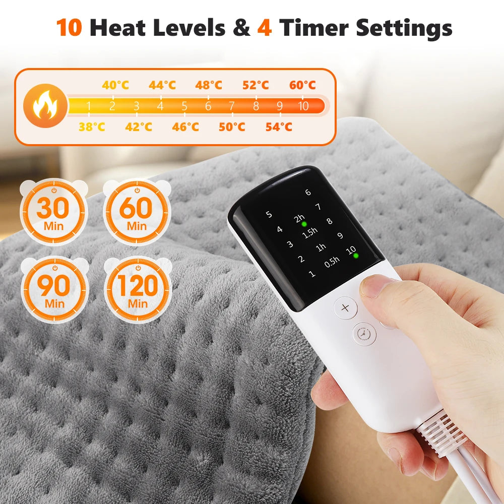 Electric Heating Pad and Thermal Warming Mat for Home and Office Pain Relief Sessions - 9