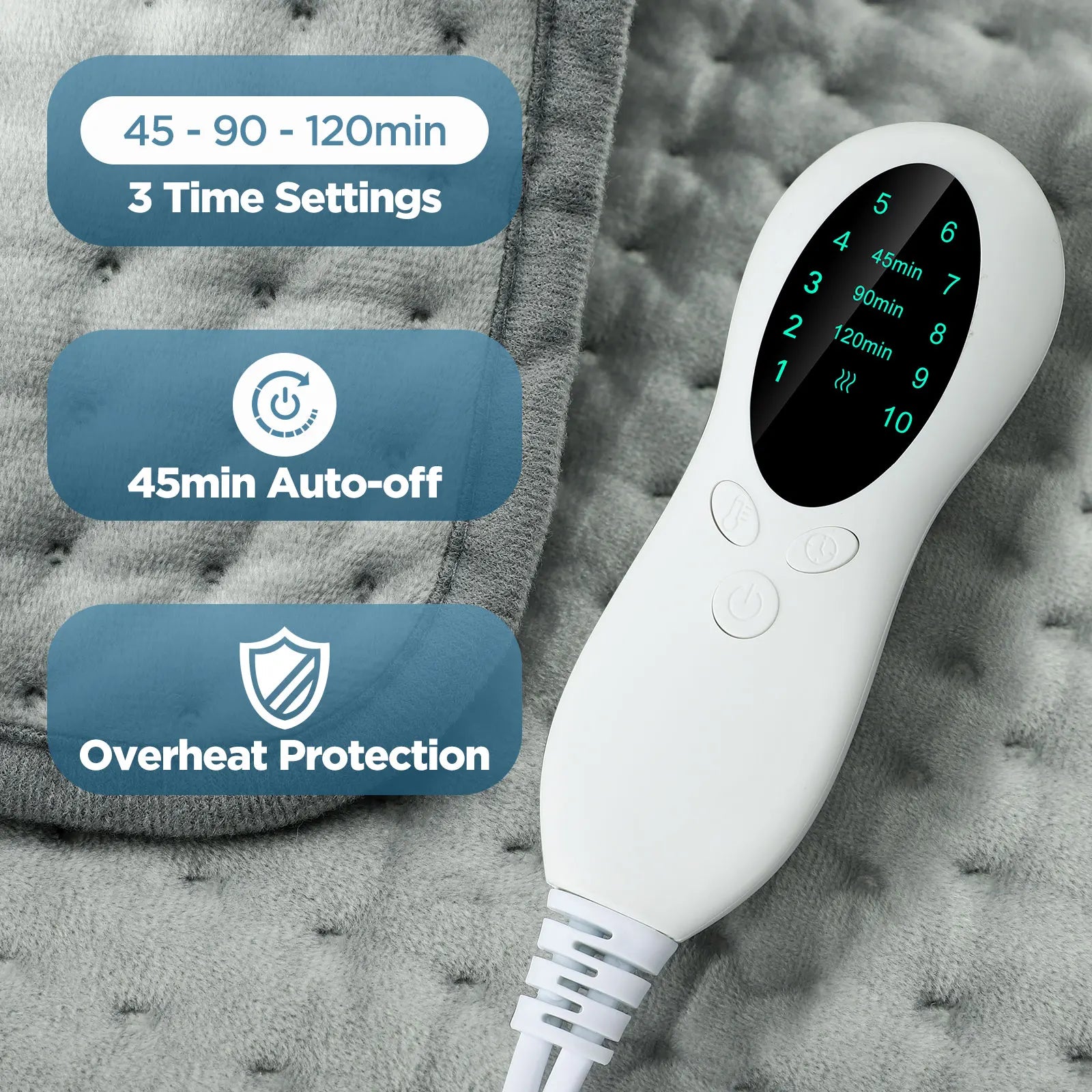 Electric Heating Pad and Warming Blanket for Muscle Pain Relief and Cold Evenings - 9