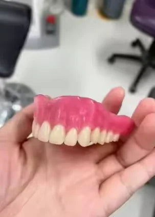 Natural Cosmetic Denture Kit and Fake Teeth Set for Daily Smile Comfort Fit