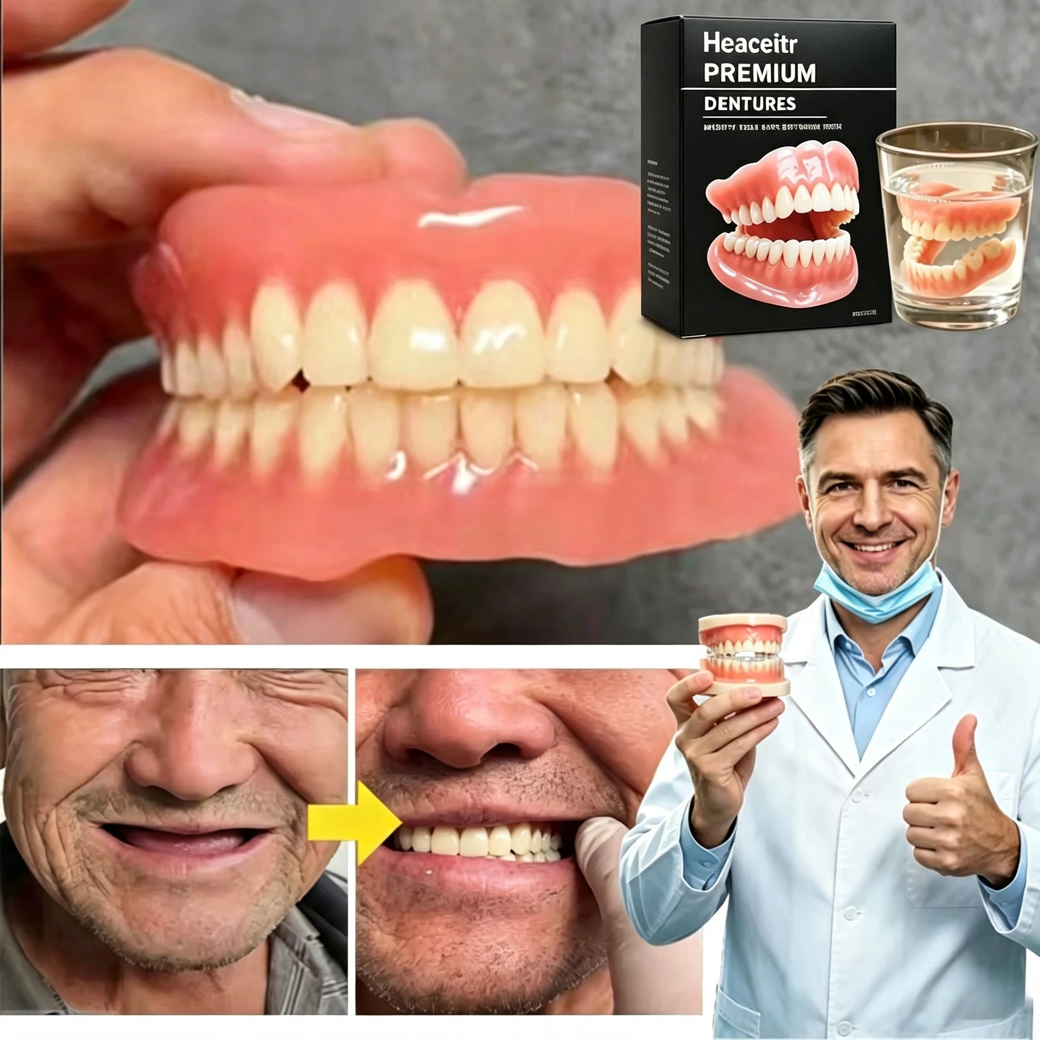 Slim Custom Fit Dentures and Flexible Cosmetic Teeth for Natural Smile Comfort - 4