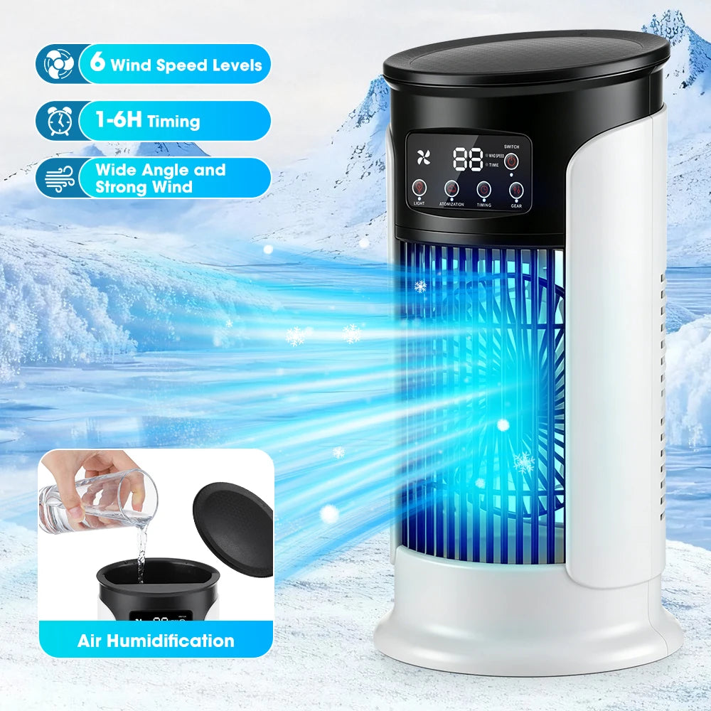 Portable Air Cooling Fan and Desktop Humidifier for Office and Home Cooling