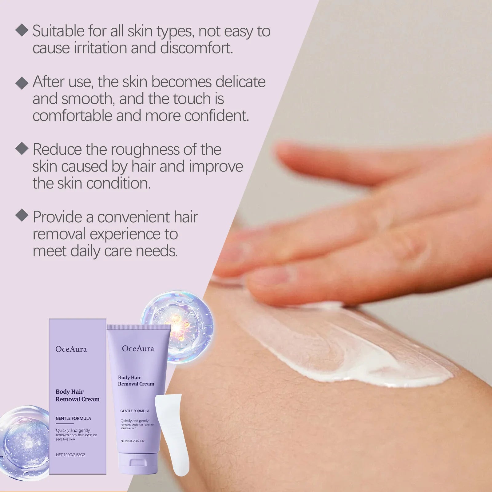 Hair Removal Cream and Depilatory Lotion for Smooth Painless Skin Results - 11