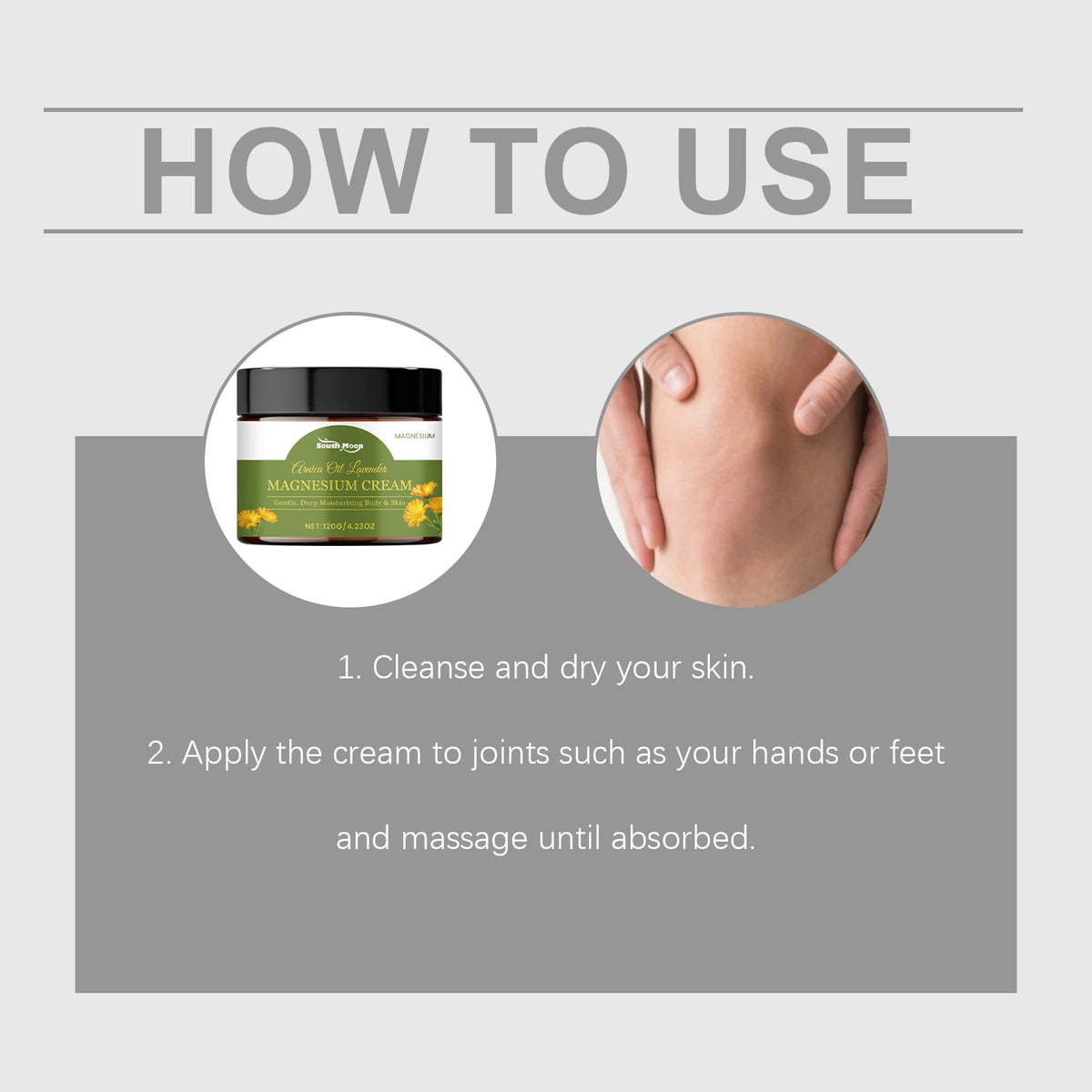 Joint Moisturizing Magnesium Cream and Muscle Relief Balm for Active Body Recovery