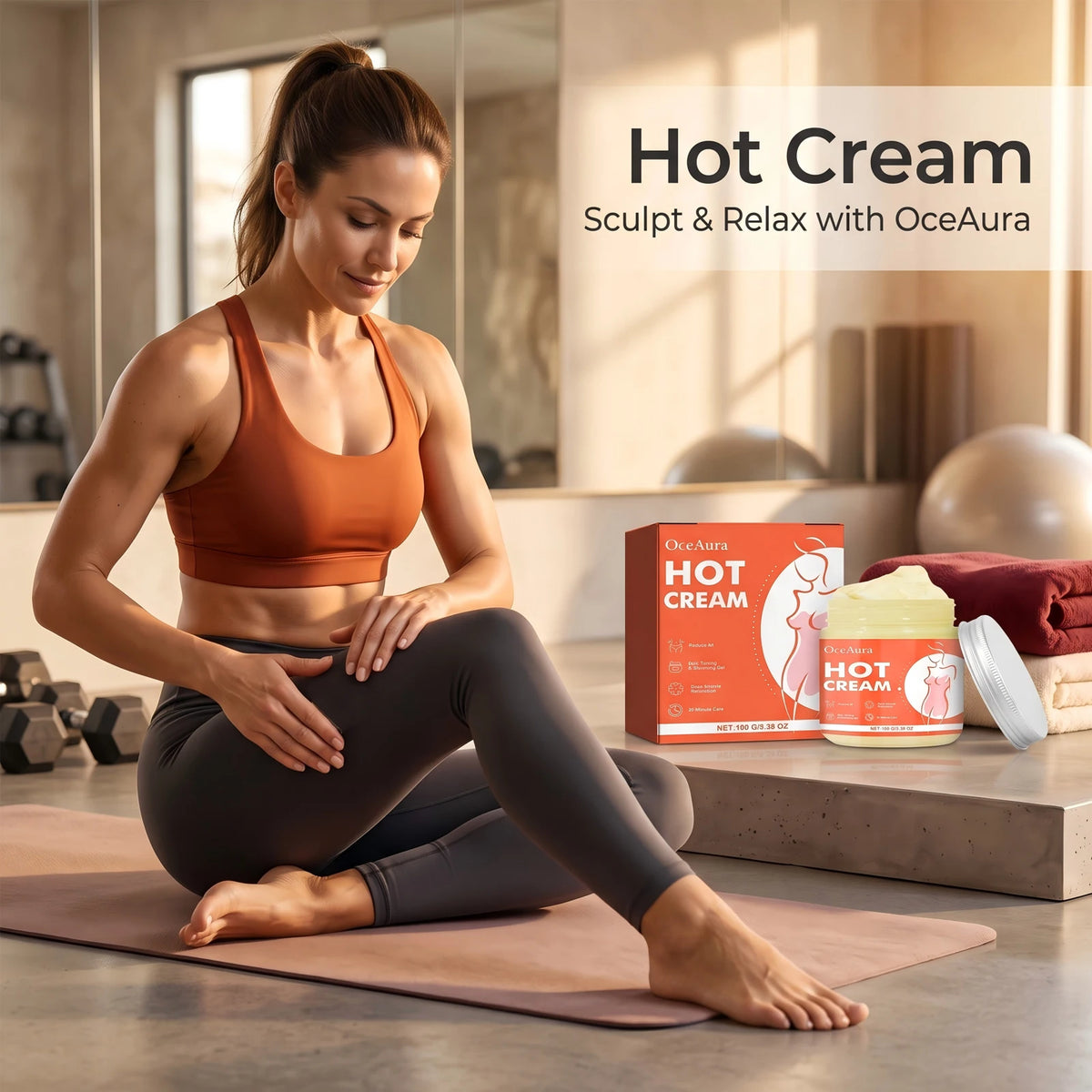 Hot Cream and Cellulite Massage Gel for Body Slimming and Skin Tightening