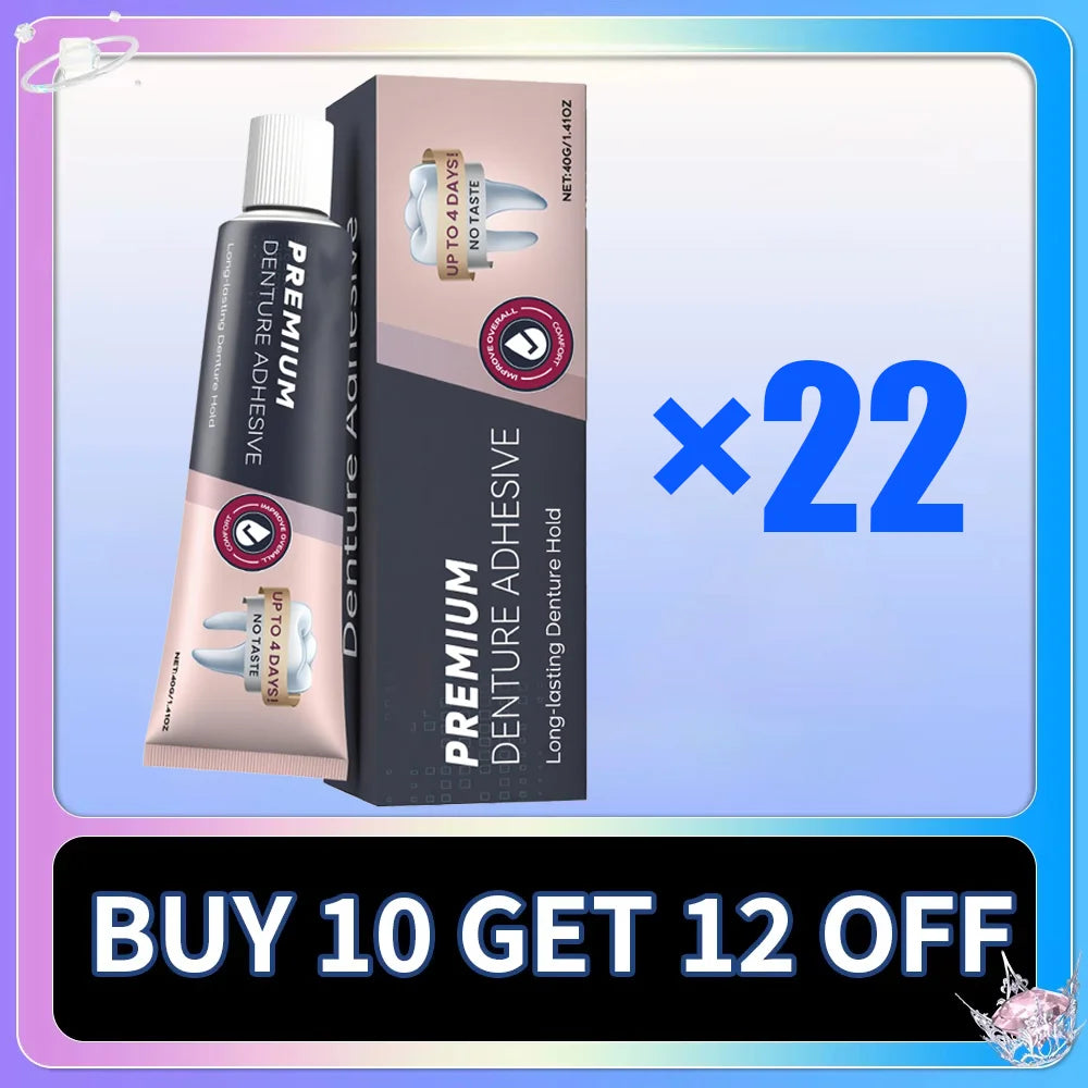 Denture Adhesive and Dental Care Gel for Secure All Day Denture Stability - 9