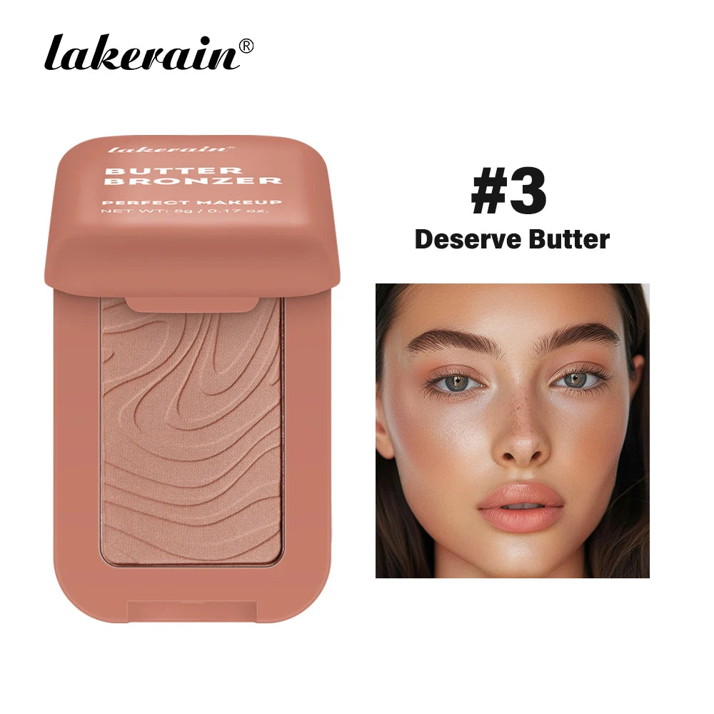 Butter Bronzer and Face Contouring Powder for Natural Sculpted Makeup Looks