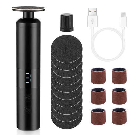 Electric Foot Callus Grinder and Pedicure File for Smooth Heels and Salon Home Care