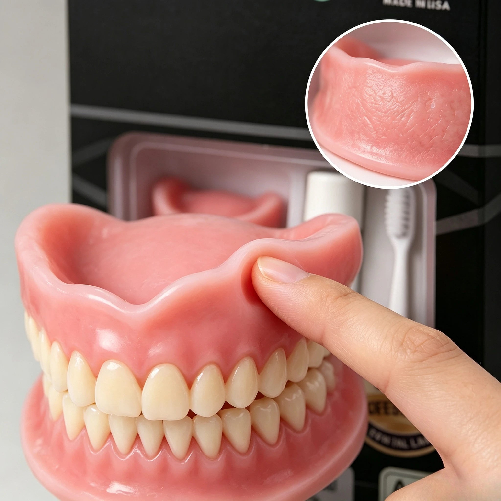 Moldable Silicone Denture Set and Fake Teeth Kit for Instant Smile Enhancement - 1