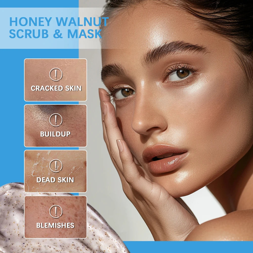 Honey Facial Scrub and Exfoliating Face Mask for Radiant Skin and Deep Cleansing - 4
