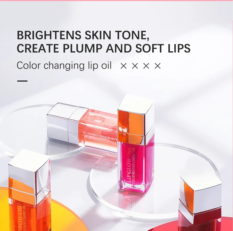 Lip Oil Plumping Lip Gloss and Hydrating Tinted Lip Glow for Daily Makeup Routines
