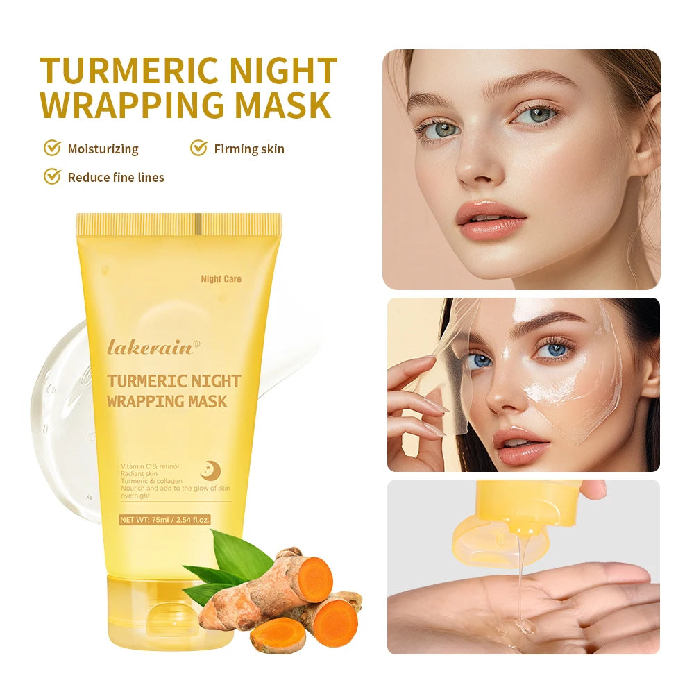 Turmeric Peel Off Mask and Collagen Sleeping Pack for Nightly Facial Radiance