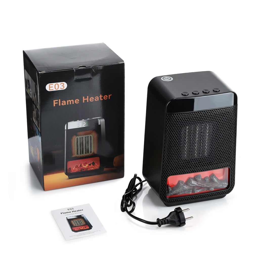 Electric Space Heater and Personal Warm Air Blower for Winter Office and Home Use