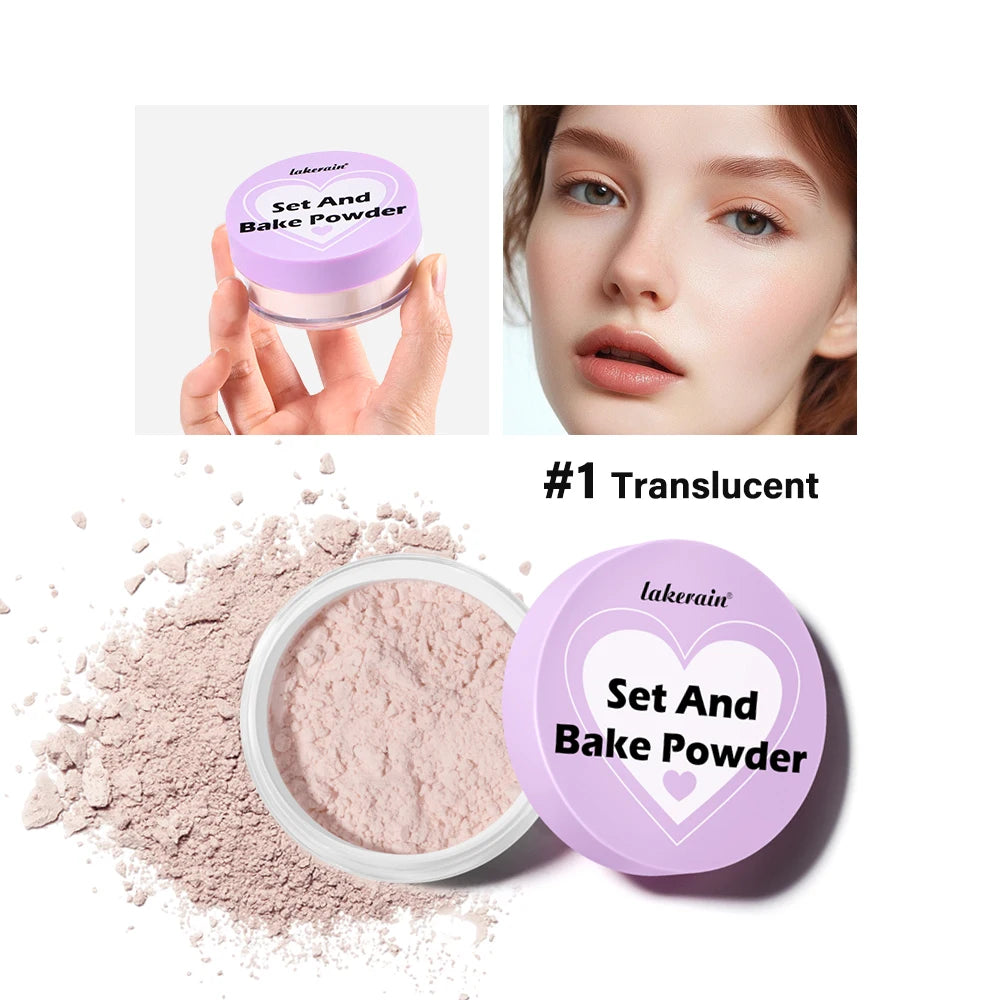 Loose Baking Powder and Translucent Setting Powder for Long Lasting Matte Makeup
