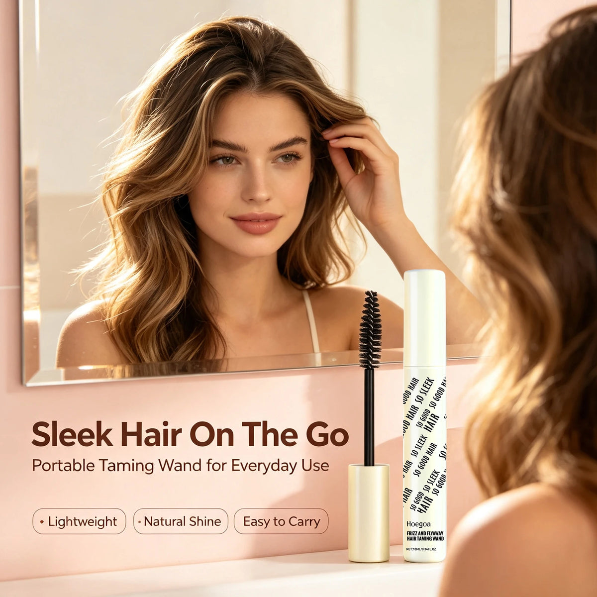 Hair Taming Wand and Flyaway Smoothing Stick for Sleek Hairstyles Daily