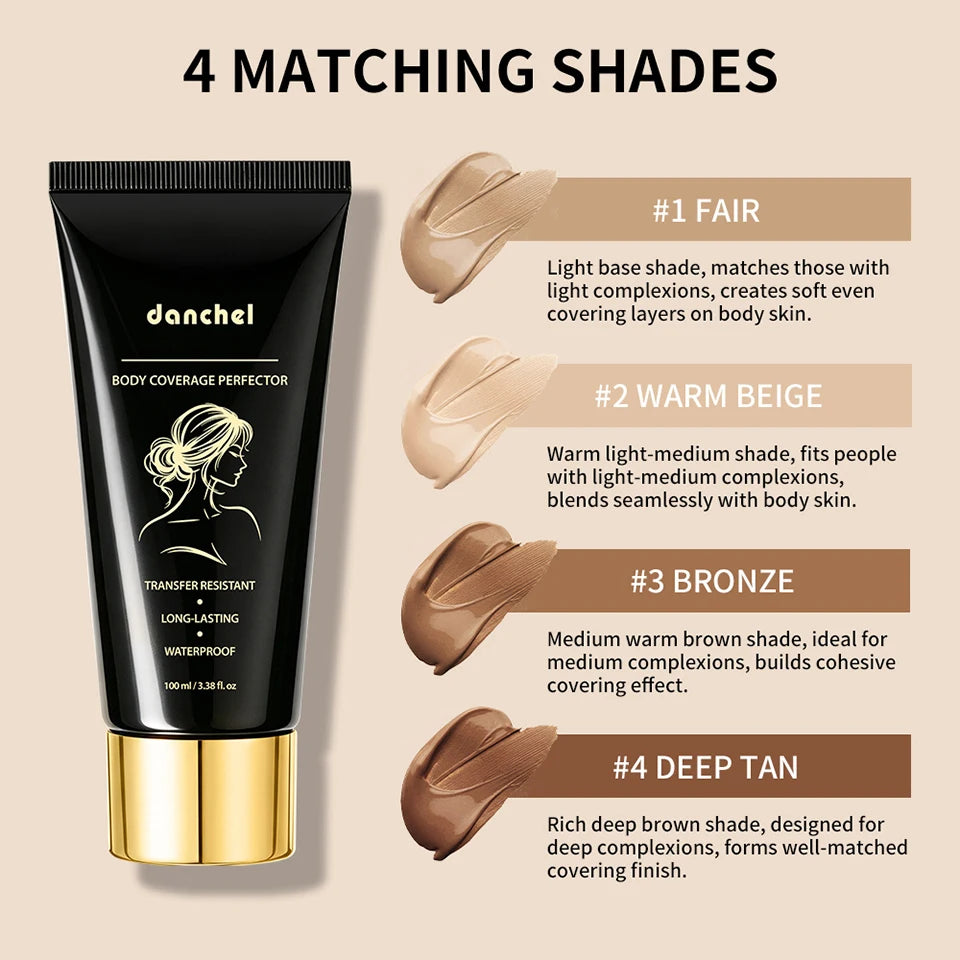 Body Coverage Concealer and Foundation Cream for Hiding Scars and Tattoos - 8