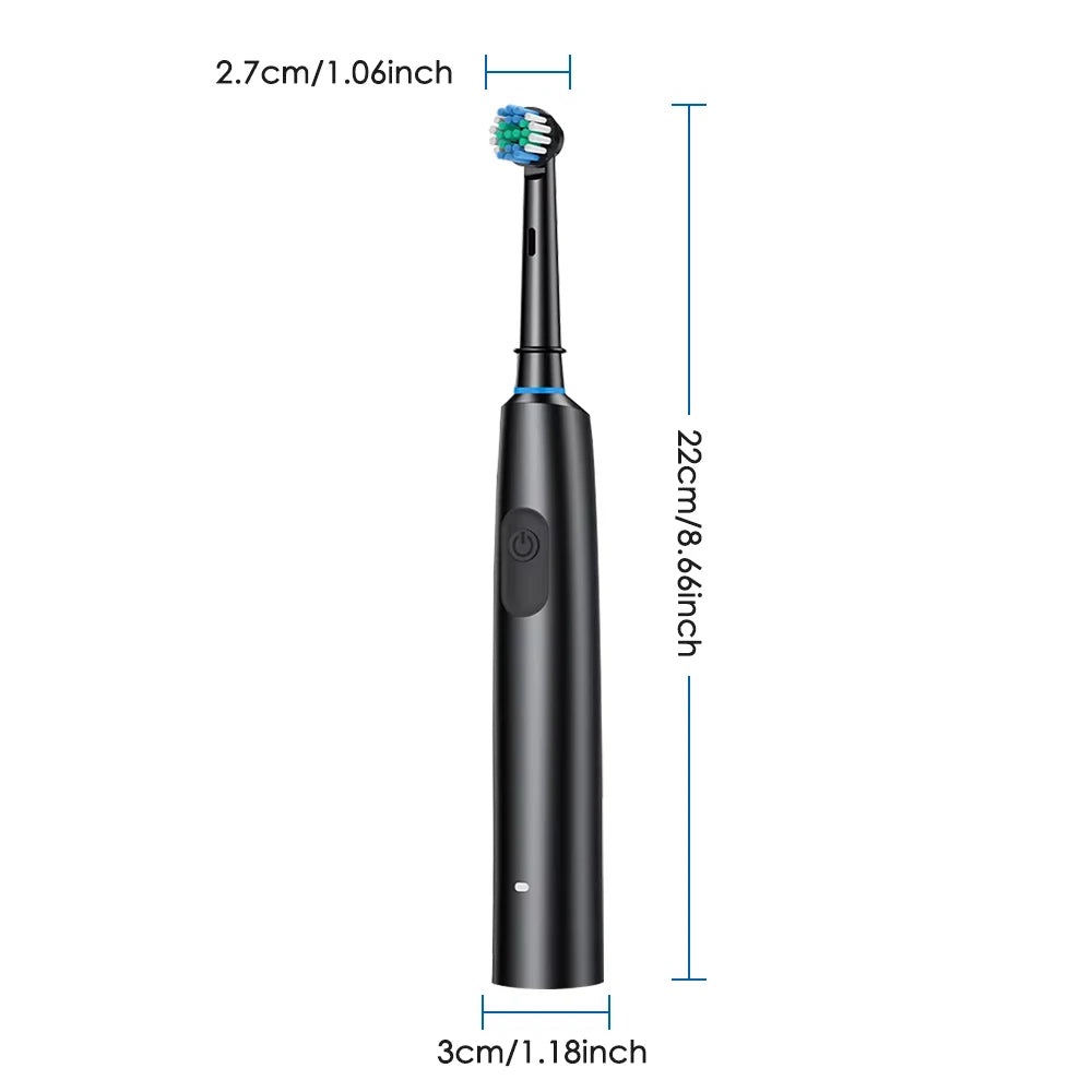 Rotating Electric Toothbrush and Rechargeable Rotary Brush for Oral Hygiene - 10