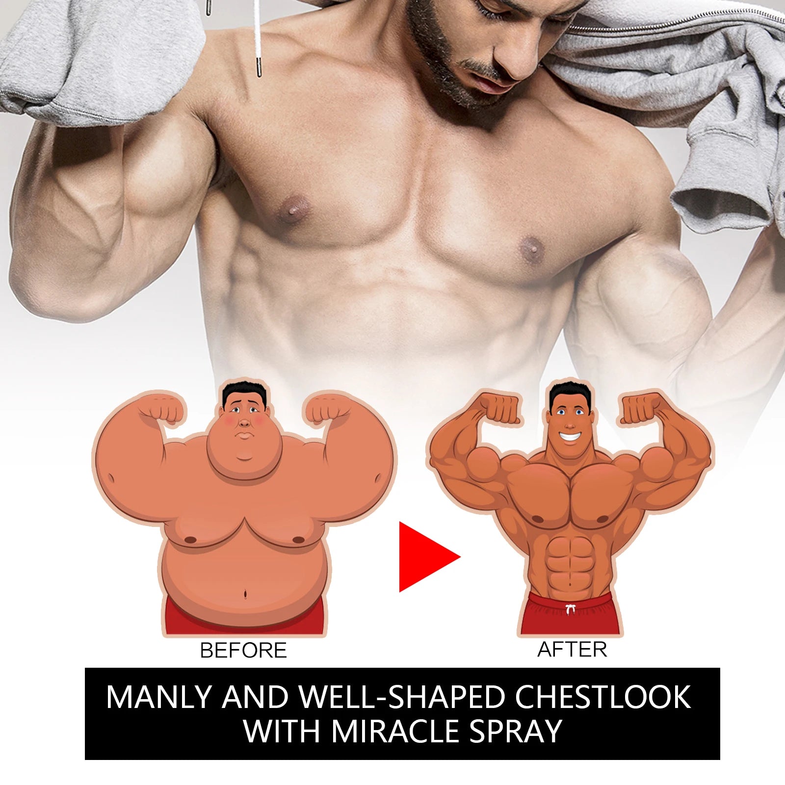 Gynecomastia Removal Spray and Chest Fat Reduction Oil for Men Seeking Muscle Shape - 9