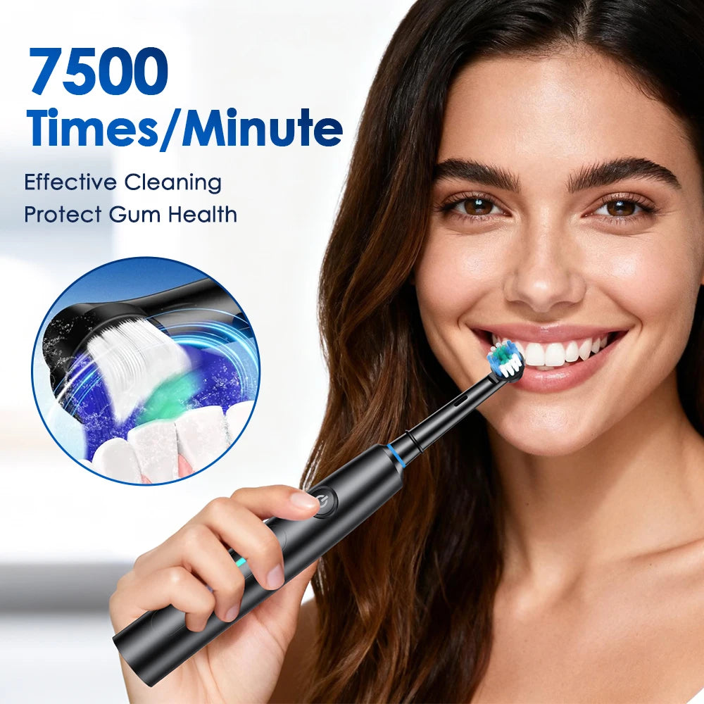 Rotating Electric Toothbrush and Rechargeable Dental Cleaner for Adults - 3