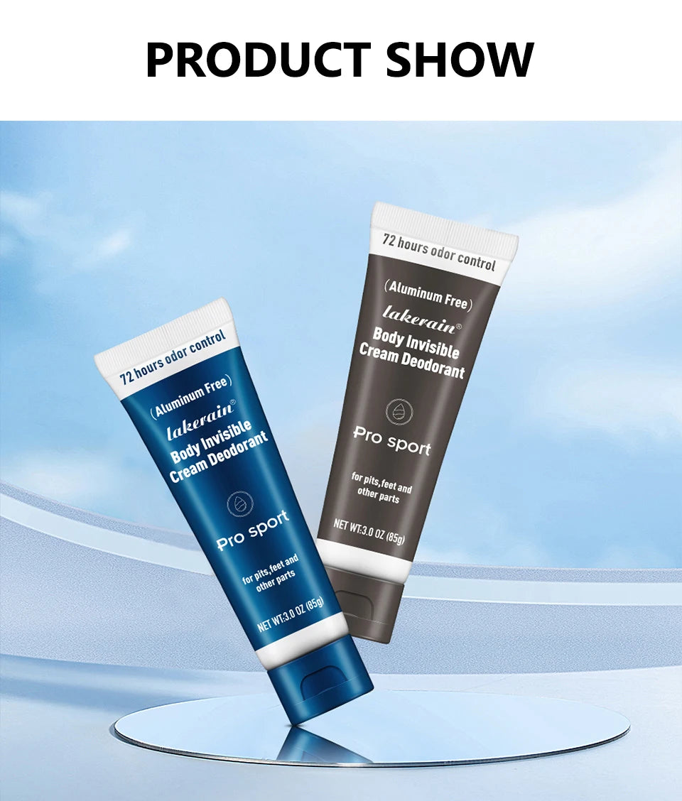 Body Invisible Cream Deodorant and Natural Antiperspirant for Daily Hygiene