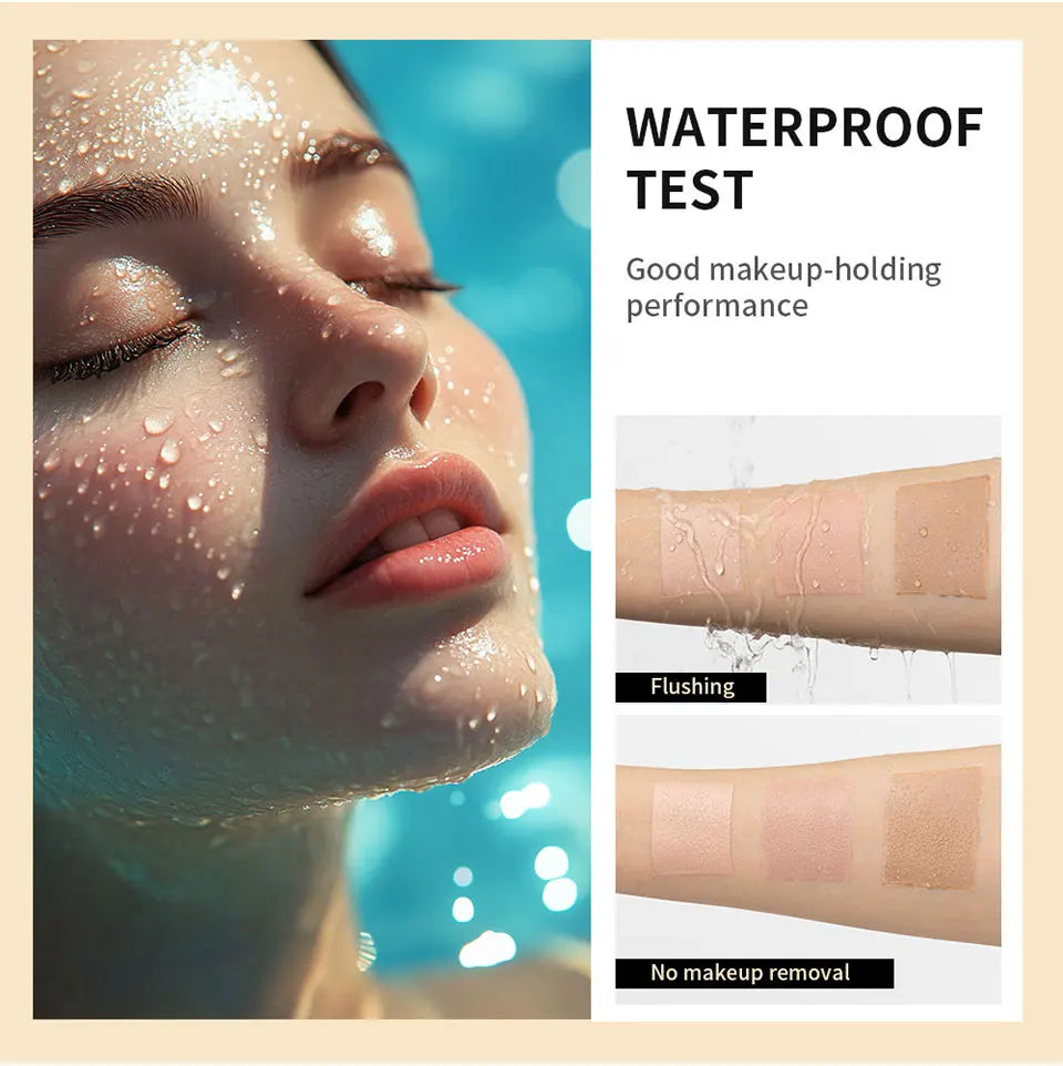 Semi Matte CC Cream Cushion and Long Lasting Foundation for Flawless Face Makeup