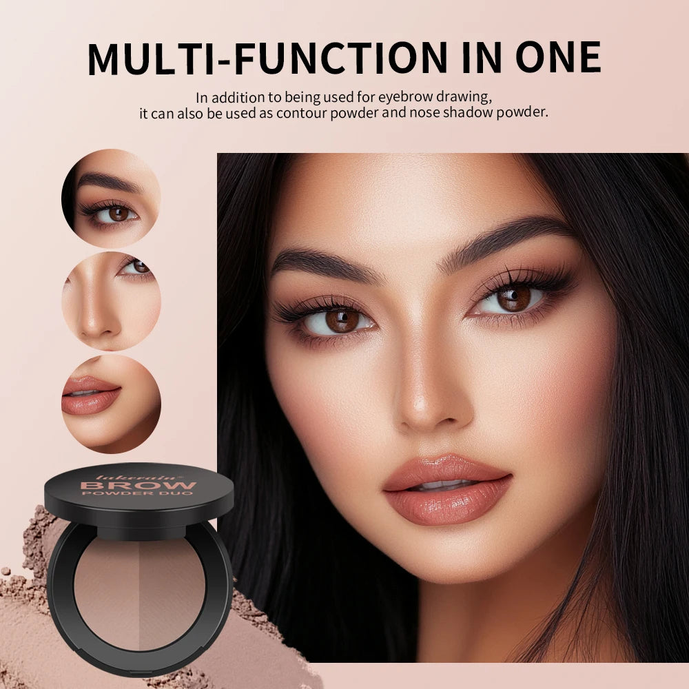 Brow Powder Duo and Eyebrow Enhancer for Natural Defined Eyebrows and Contouring - 2