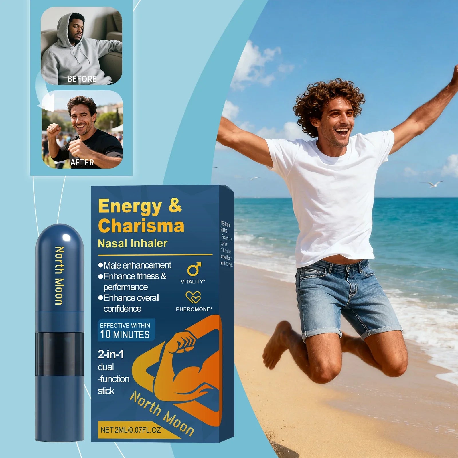Nasal Suction Stick and Energy Inhaler for Daily Male Performance and Body Care - 5