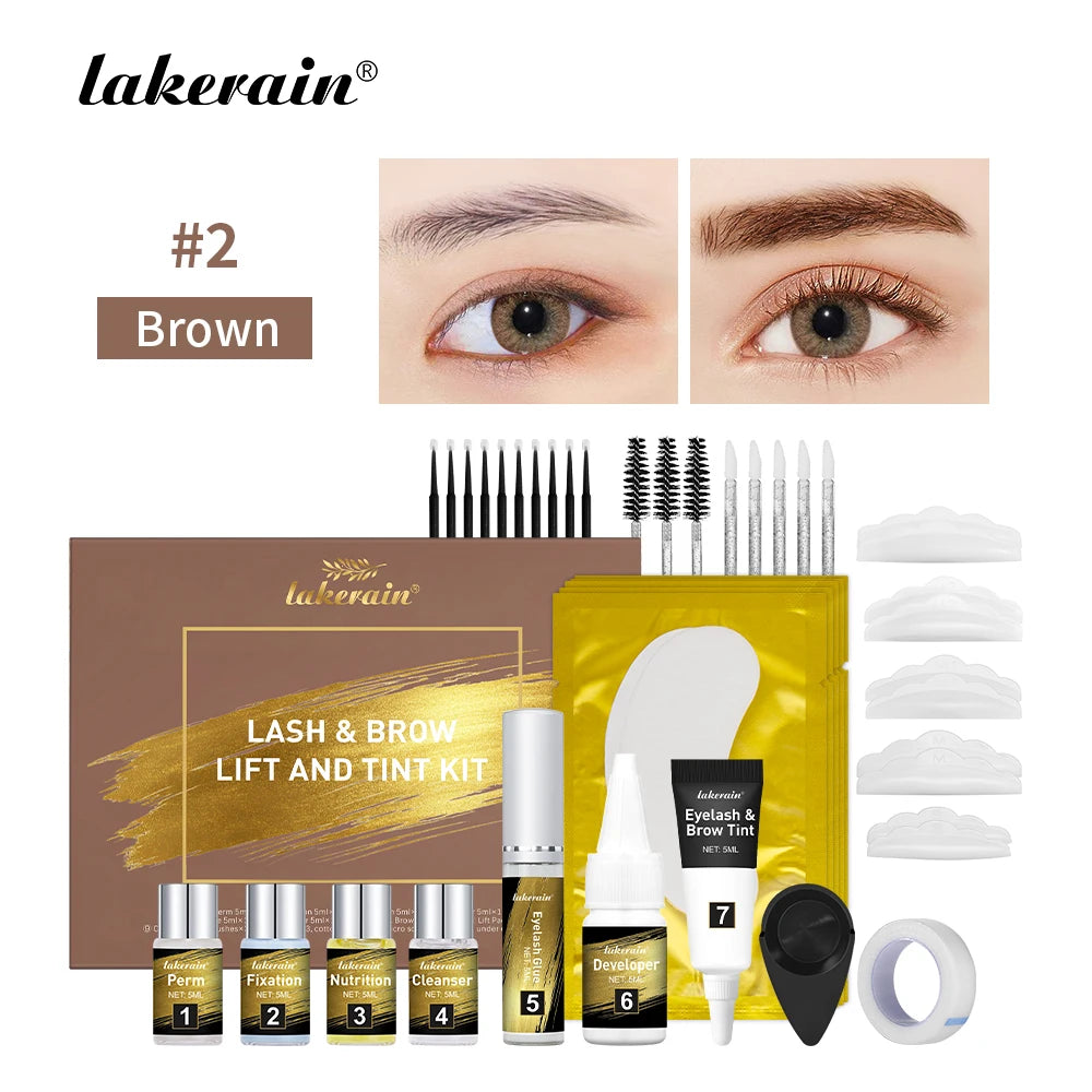 Lash Lift and Brow Tinting Kit and Eyelash Perm Set for Professional Salon Use