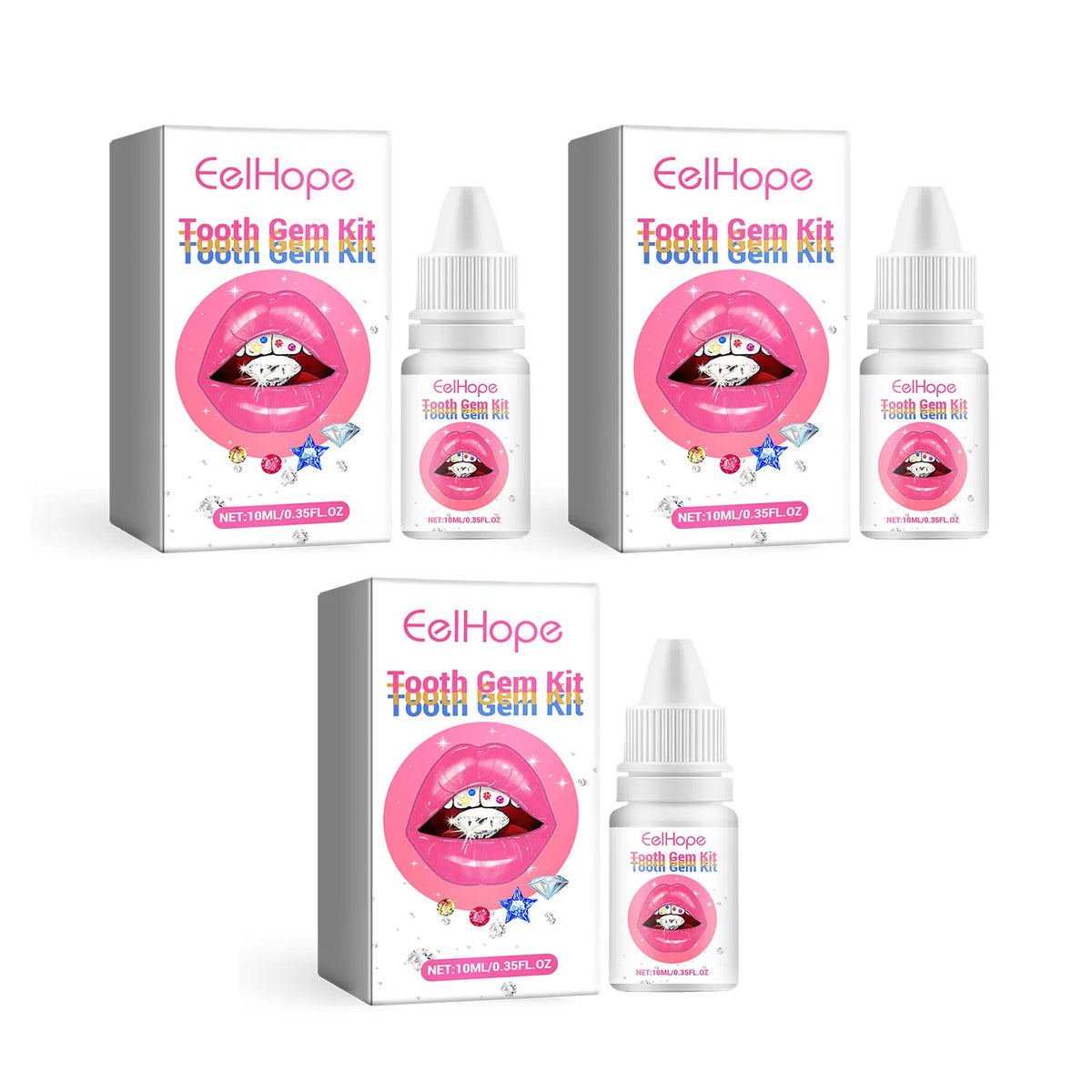 Tooth Gems Kit and Crystal Dental Jewelry for Stylish Teeth Decoration at Home
