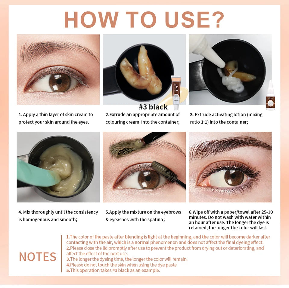 Eyelash and Brow Tint Kit for Natural Looking Definition and Long Lasting Color - 15