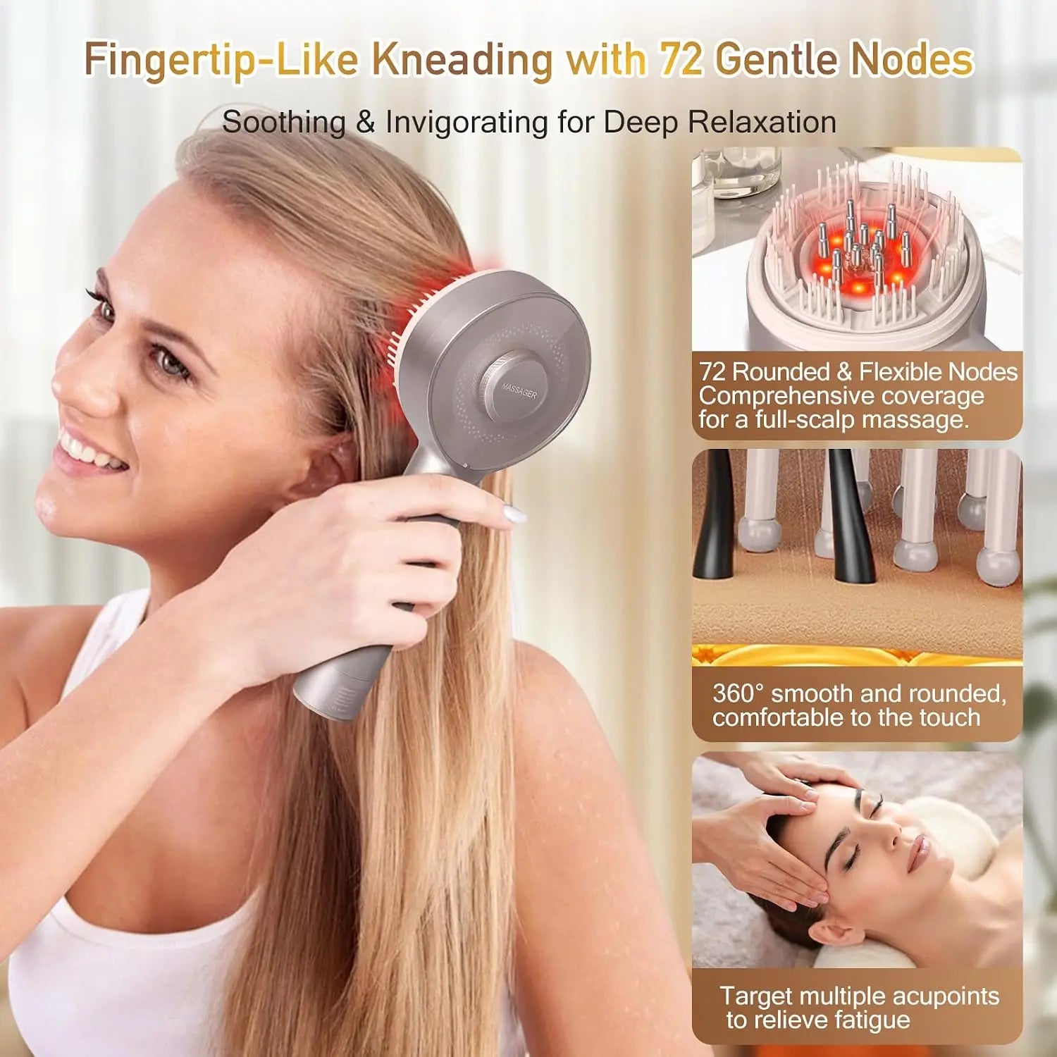 Electric Scalp Massager and Hair Oil Applicator Brush for Daily Hair Care - 5