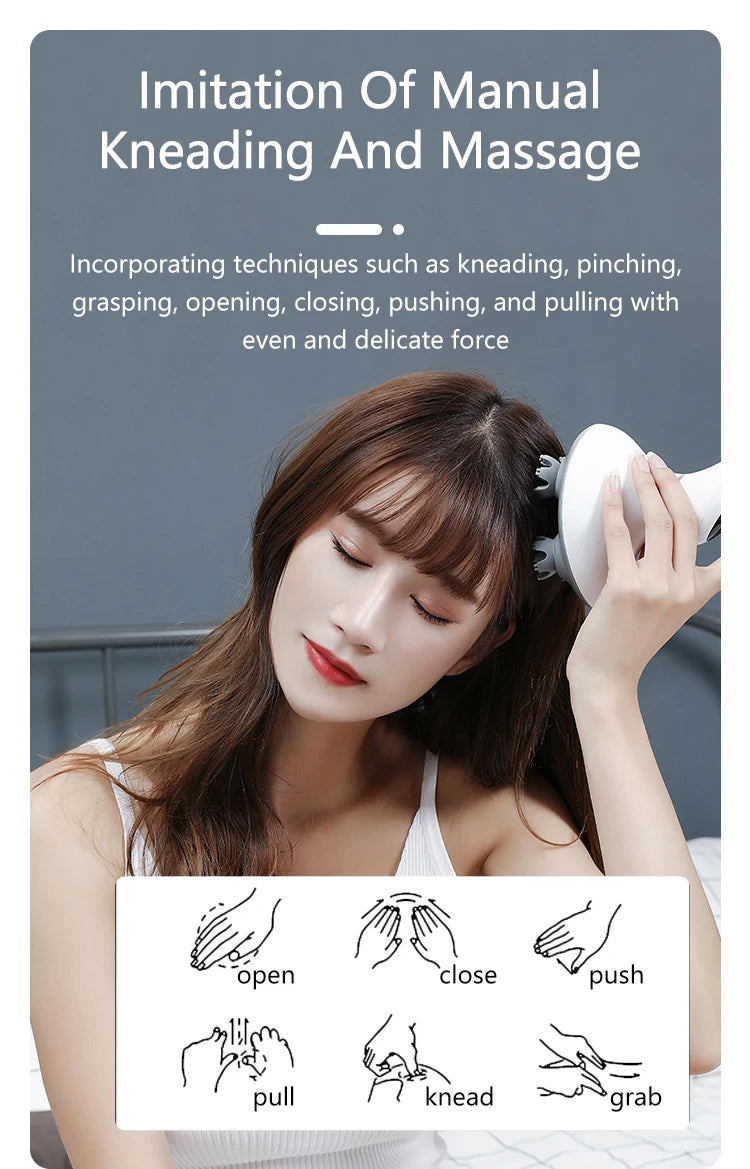 Scalp Massager and Electric Head Scratcher for Deep Relaxation and Hair Care