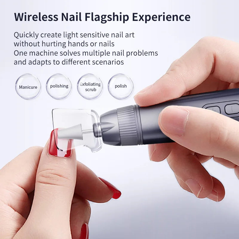 Electric Nail Drill and Manicure File Set for Salon Quality Home Nail Care - 2