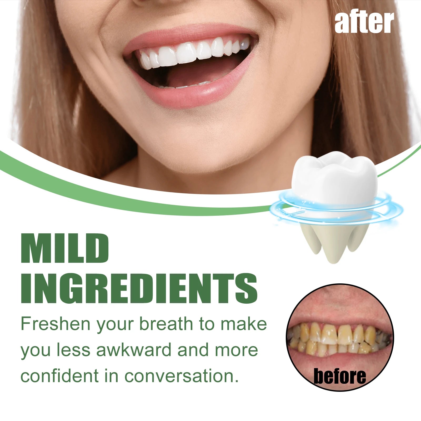 Whitening Foaming Toothpaste and Dental Mousse for Daily Teeth Stain Removal - 9