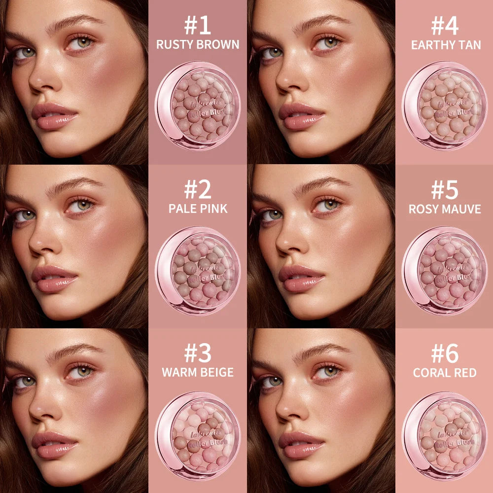 Roller Blush and Shimmer Powder Beads for Natural Glowing Cheek Makeup - 2