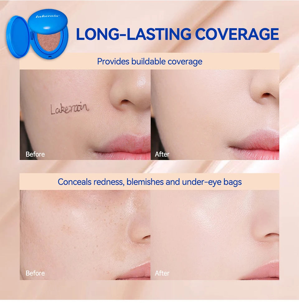 Cushion Foundation and Face Makeup Base for Long Lasting Daily Skin Coverage