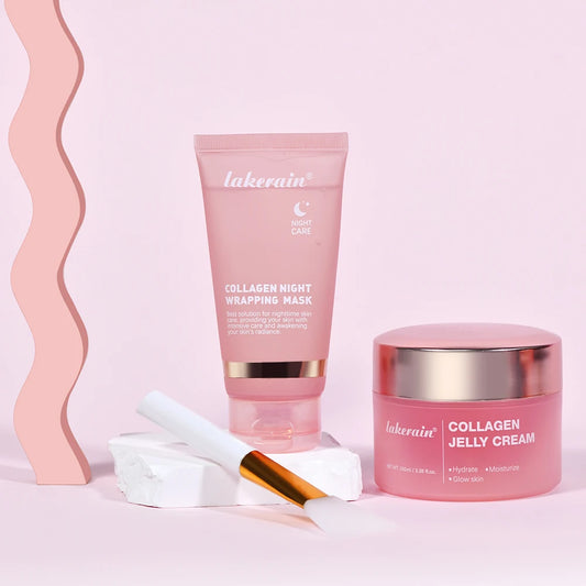 Collagen Jelly Cream and Overnight Peel Off Mask for Deep Hydration and Firming