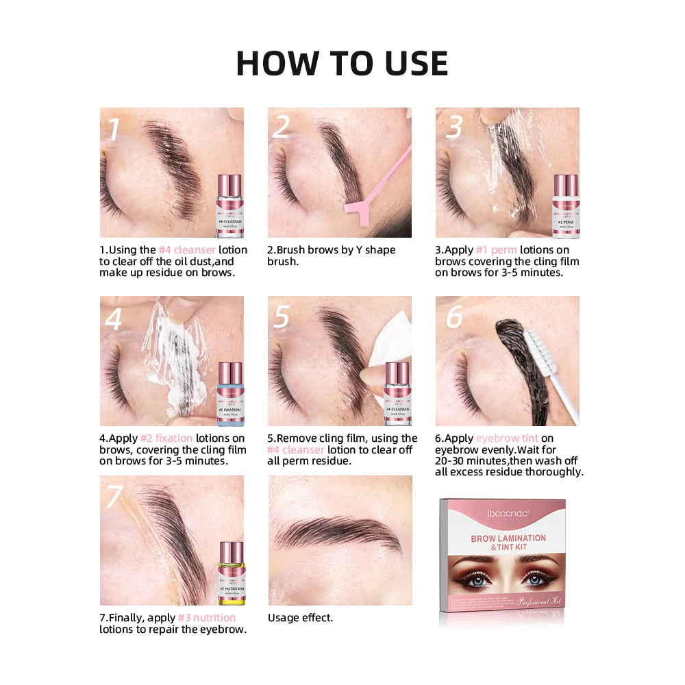 Brow Lamination and Eyebrow Tinting Kit for Professional Salon Results at Home - 6