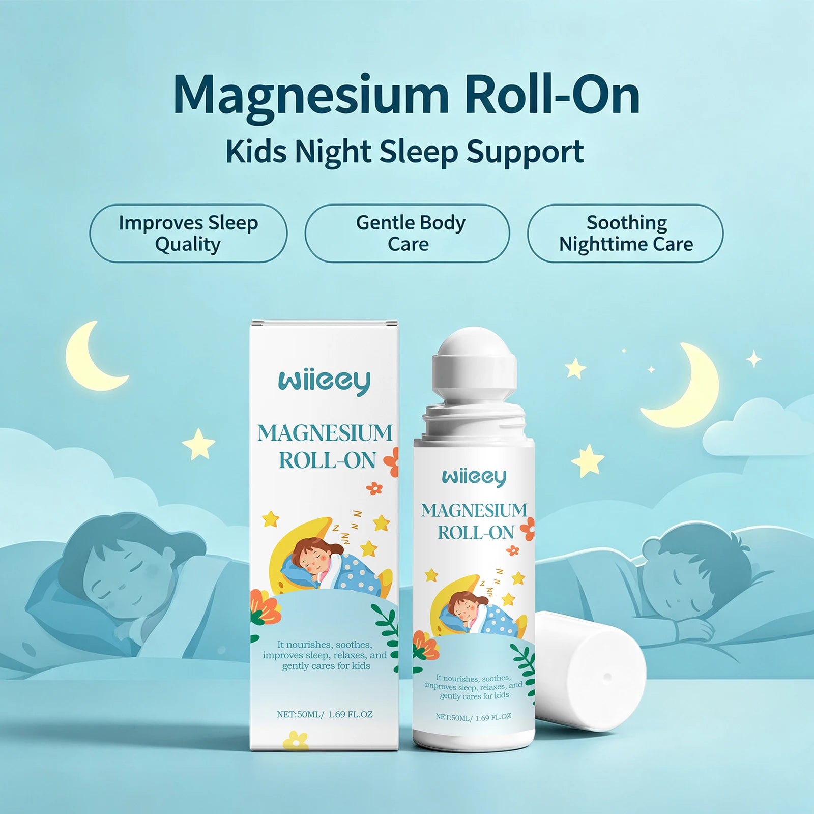 Magnesium Roll On and Sleep Calming Roller for Kids Bedtime Routine Body Relaxation - 6