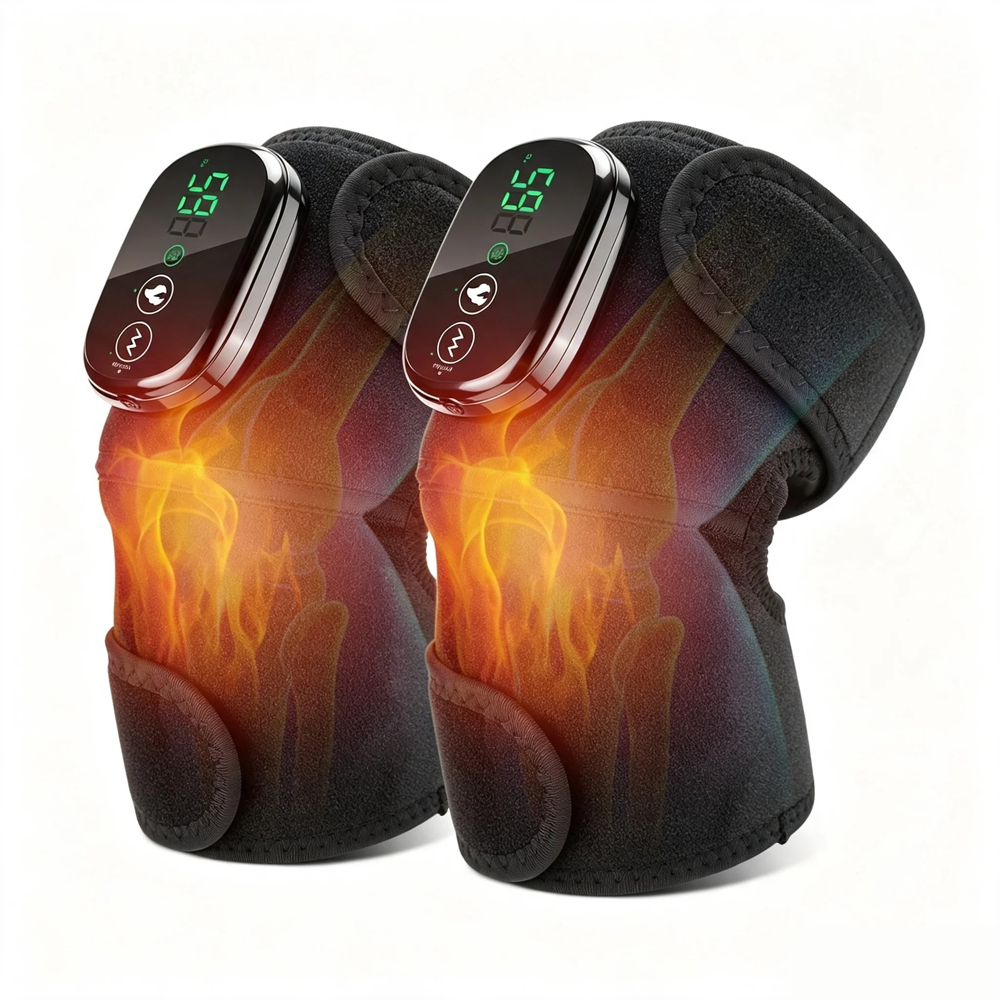Heated Knee Massager and Vibration Heating Pad for Joint Pain Relief and Recovery - 16