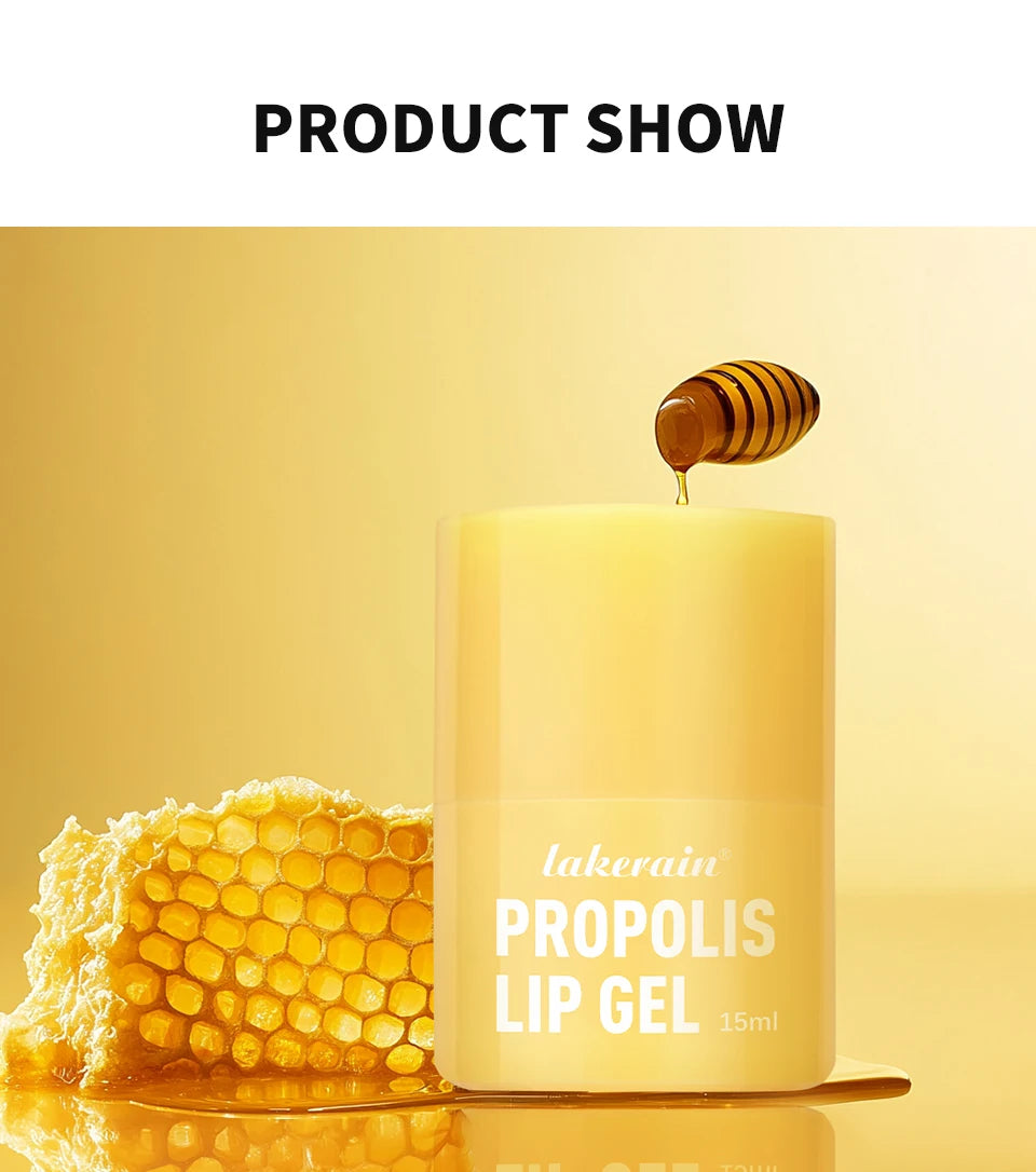 Propolis Lip Gel and Hydrating Lip Mask for Overnight Repair and Dry Lip Care