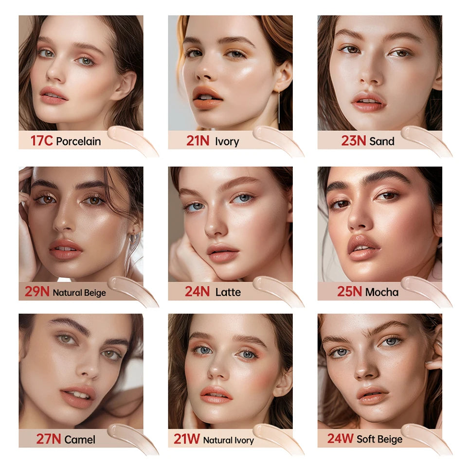 Cushion Foundation Refill and Compact Makeup for Long Lasting Daily Coverage - 10