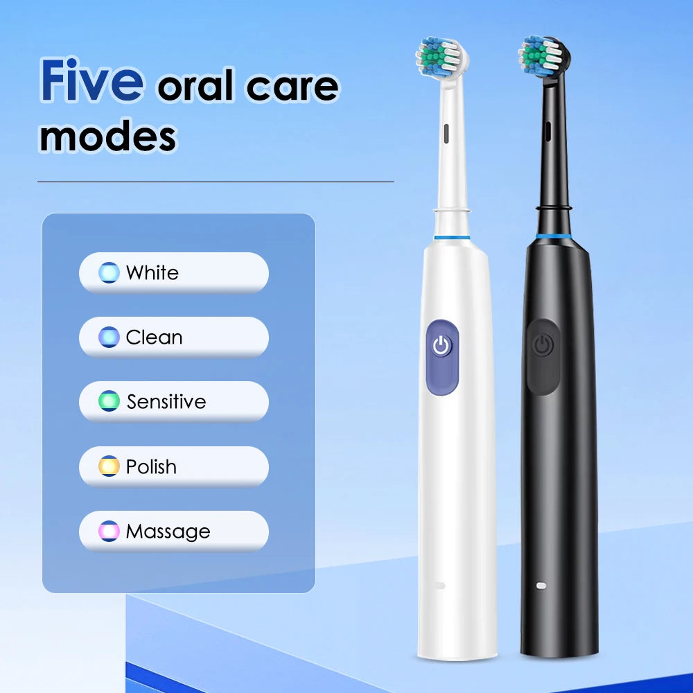 Rotating Electric Toothbrush and Rechargeable Rotary Brush for Oral Hygiene - 5